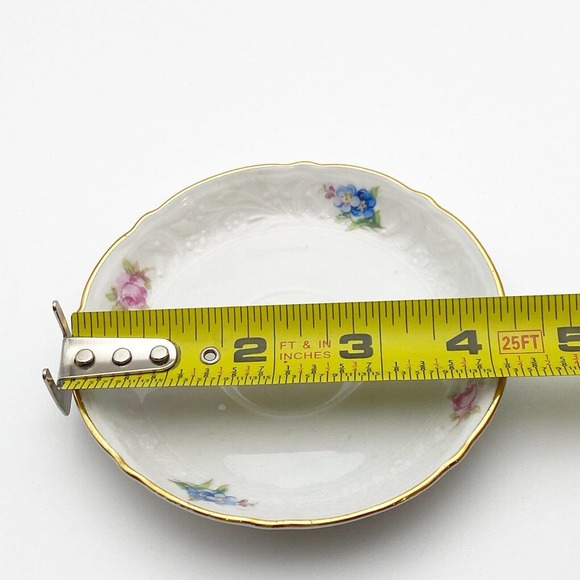 Schumann Arzberg Germany Demitasse Small Child Cup Saucer Set Rose Forget Me Not - Picture 11 of 13